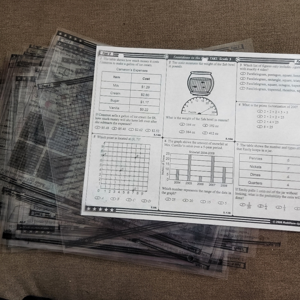 Math Projector Sheets - Picture 6 of 8